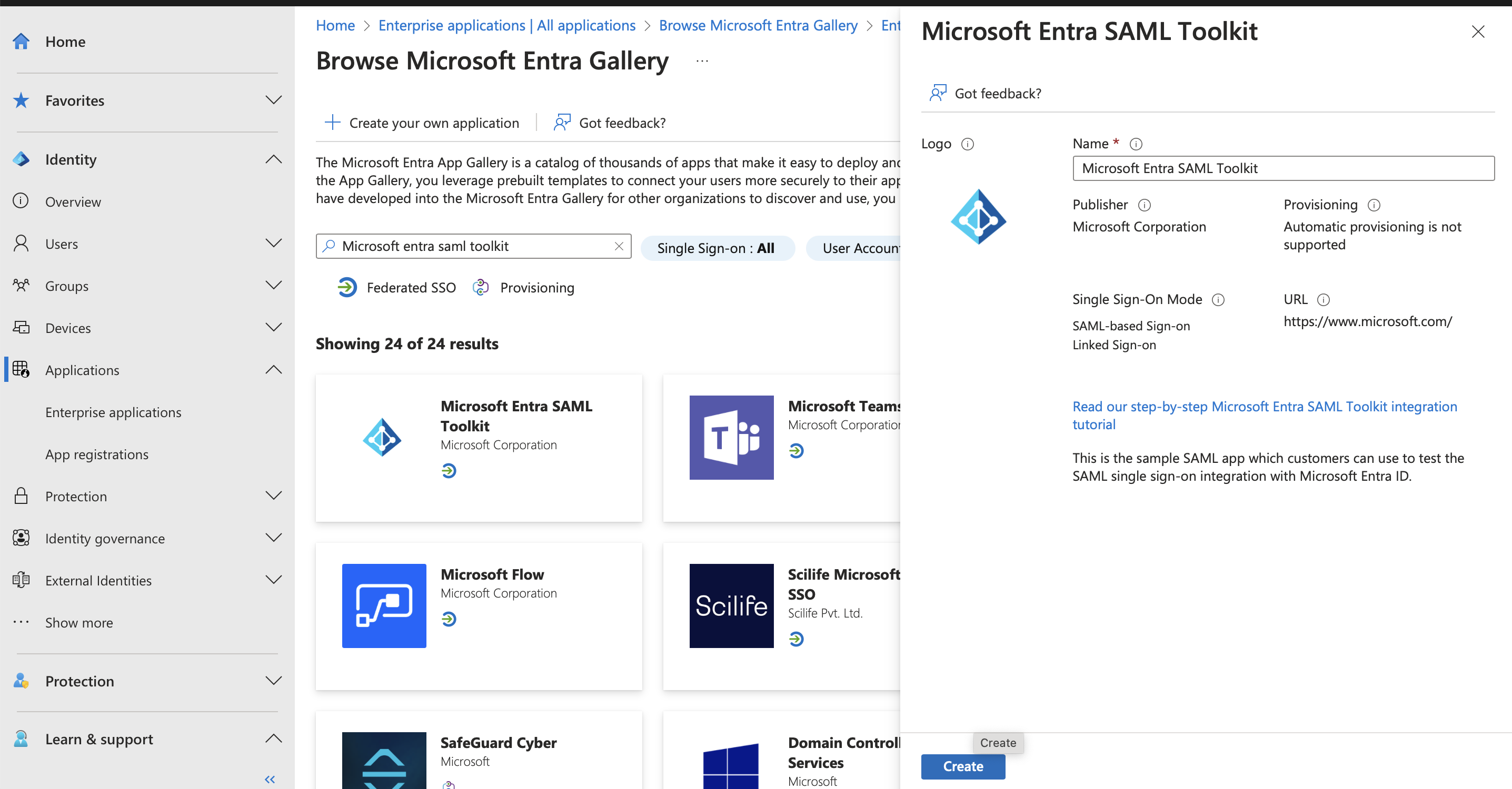 Azure SAML App Creation